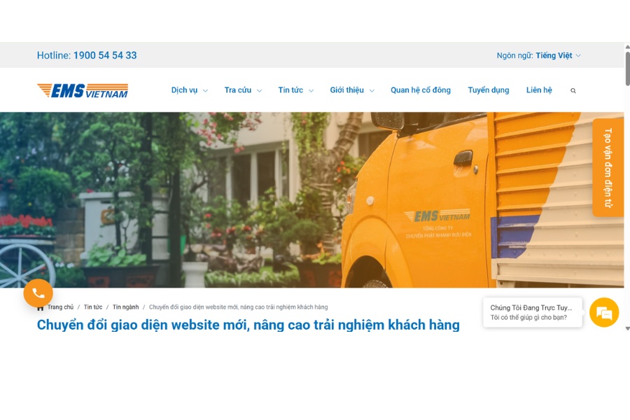 Tra cứu trên website chính thức của VNPost Tra cứu trên website chính thức của VNPost