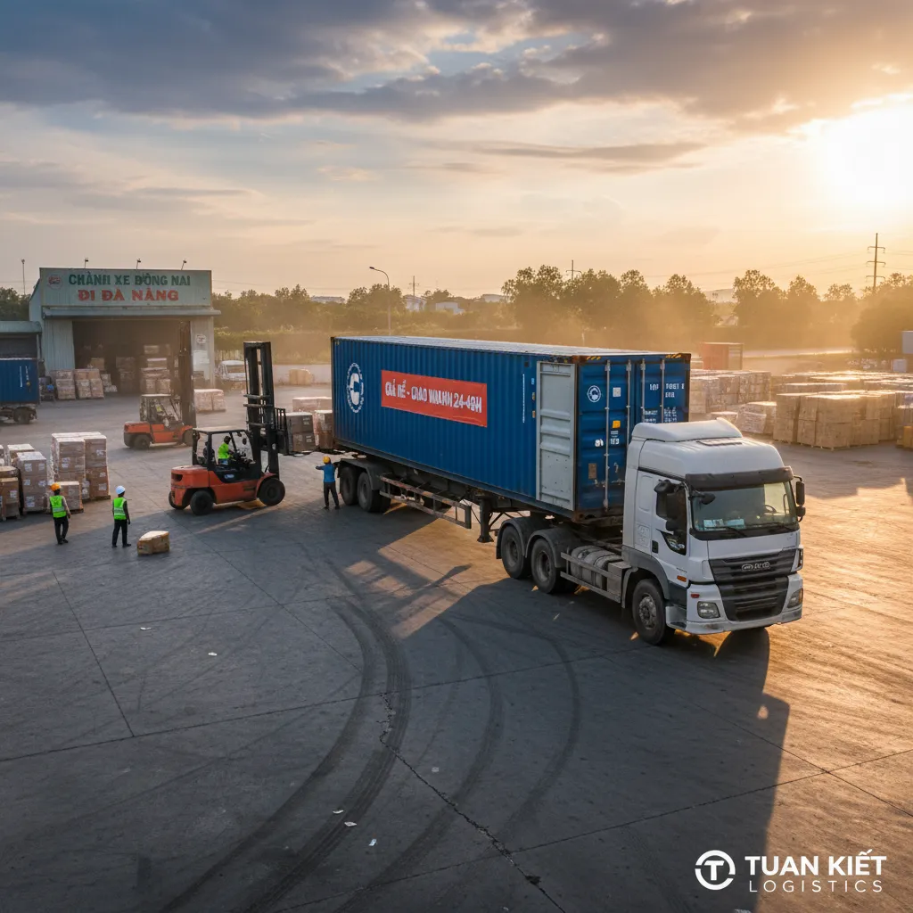 Xe container chở hàng