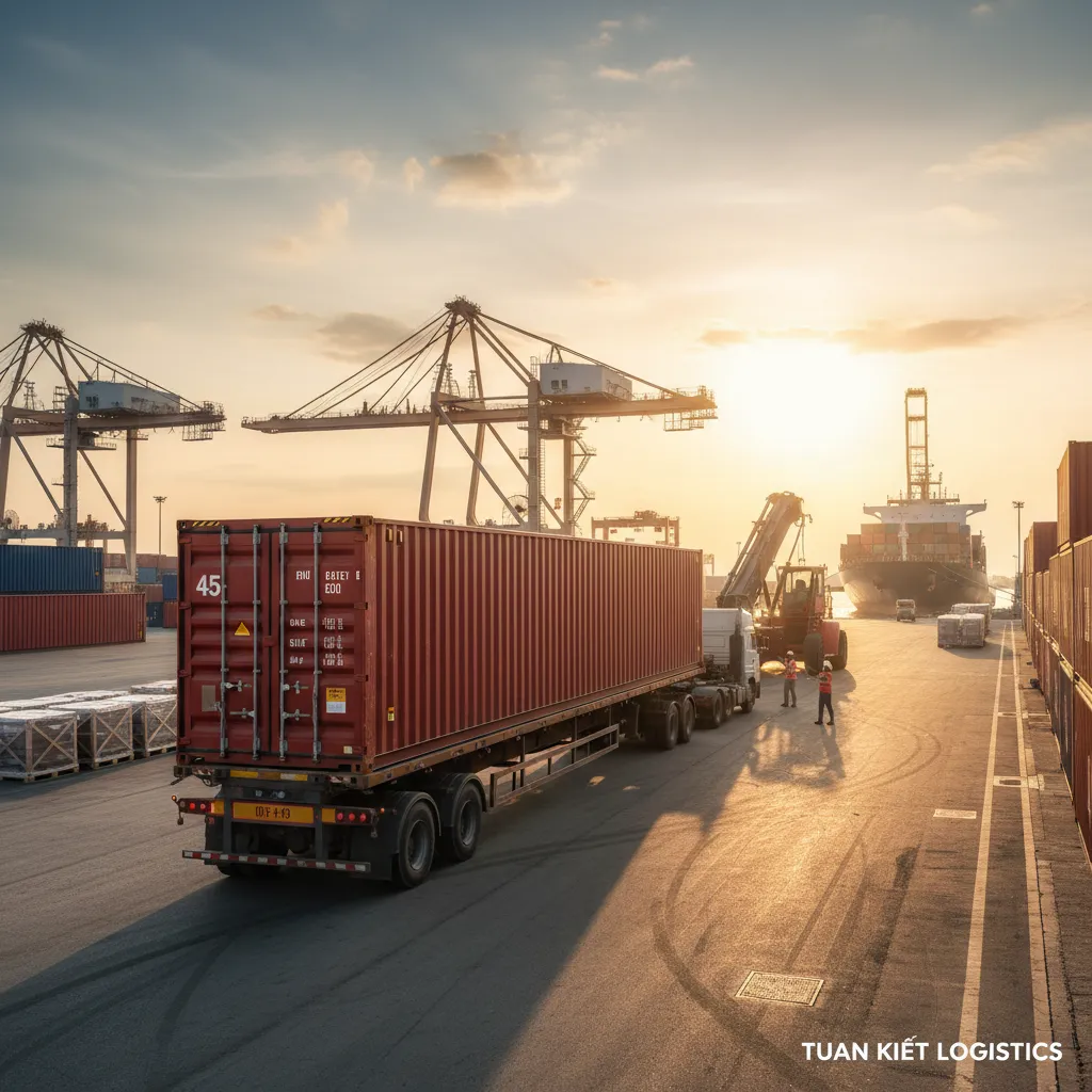 Container 45 feet kích thước chiều dài