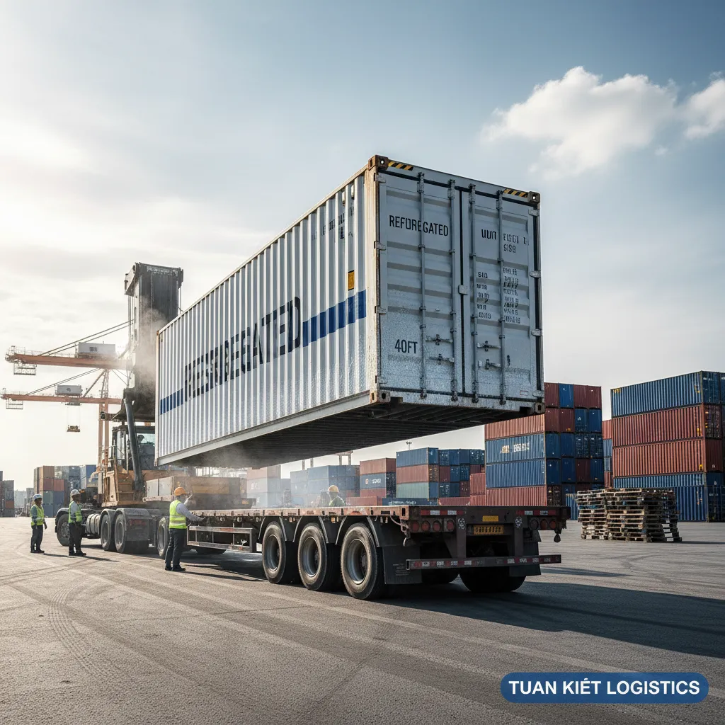 Kích thước container 40 feet lạnh
