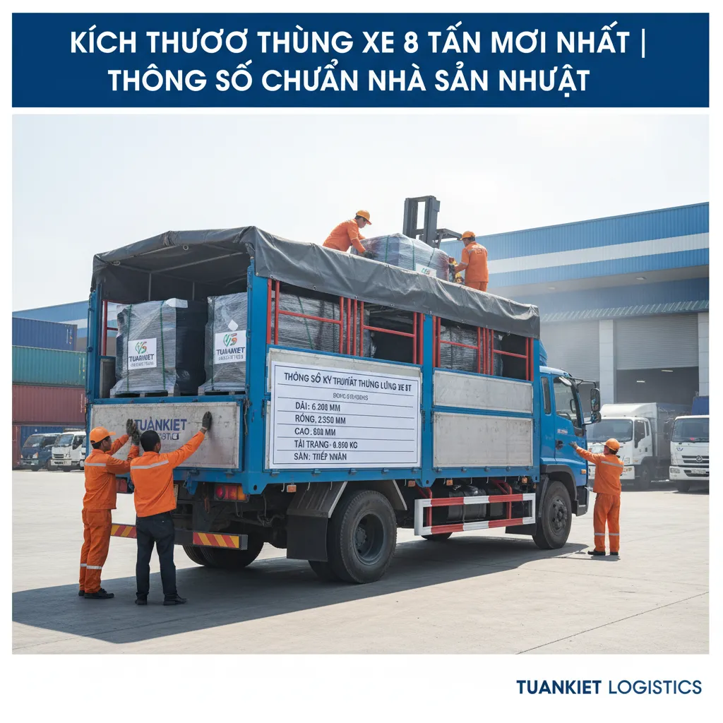 Thông số kỹ thuật thùng lửng xe 8T